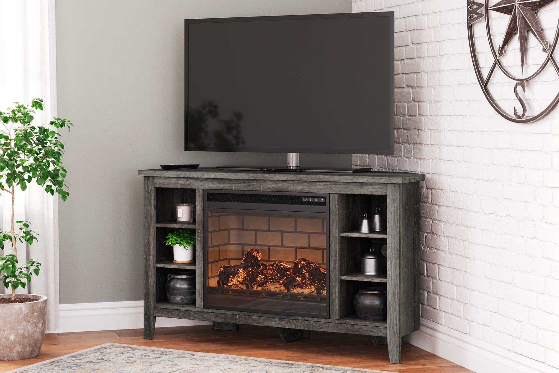 City furniture online fireplace tv stand