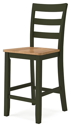 Gesthaven Counter Height Dining Table and 2 Barstools